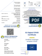 EU Digital COVID Certificate: Certificat Numérique Européen COVID