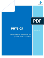 Physics Sample+Questions 2019