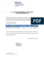 Certificado Operatividad Sist. Presurizacion 2021 - Edificio Larco