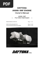 Daytona Anima 190F Engine Manual | PDF | Carburetor | Piston