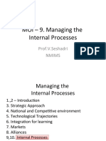 MOI - 9. Managing The Internal Processes: Prof.V.Seshadri Nmims