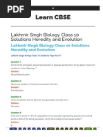 WWW Learncbse in Lakhmir Singh Biology Class 10 Solutions Heredity and Evolution