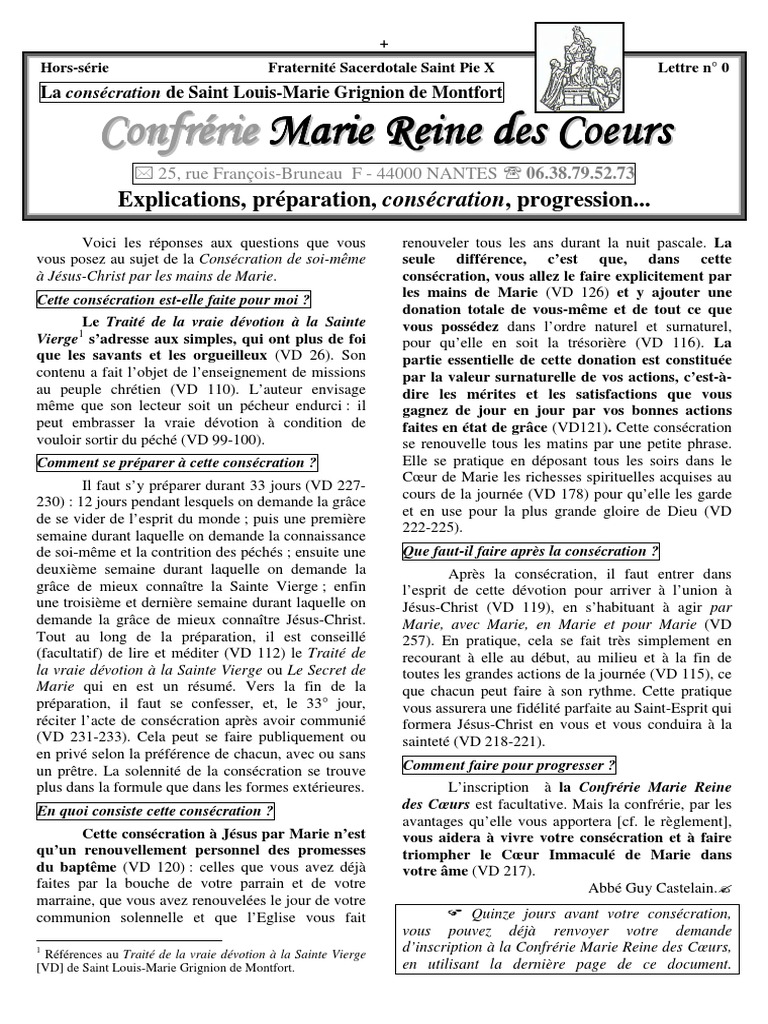 Consécration à Jésus par Marie | PDF | Jésus | Marie, mère de Jésus