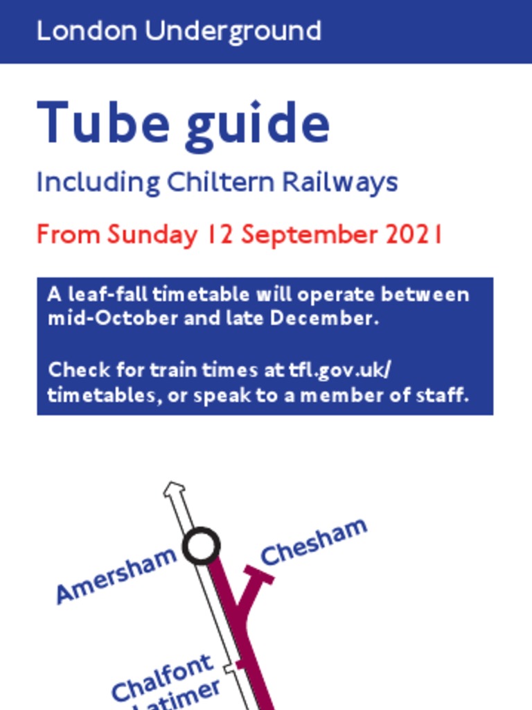 Amersham & Chiltern Railways Timetable | PDF | London | Sustainable ...