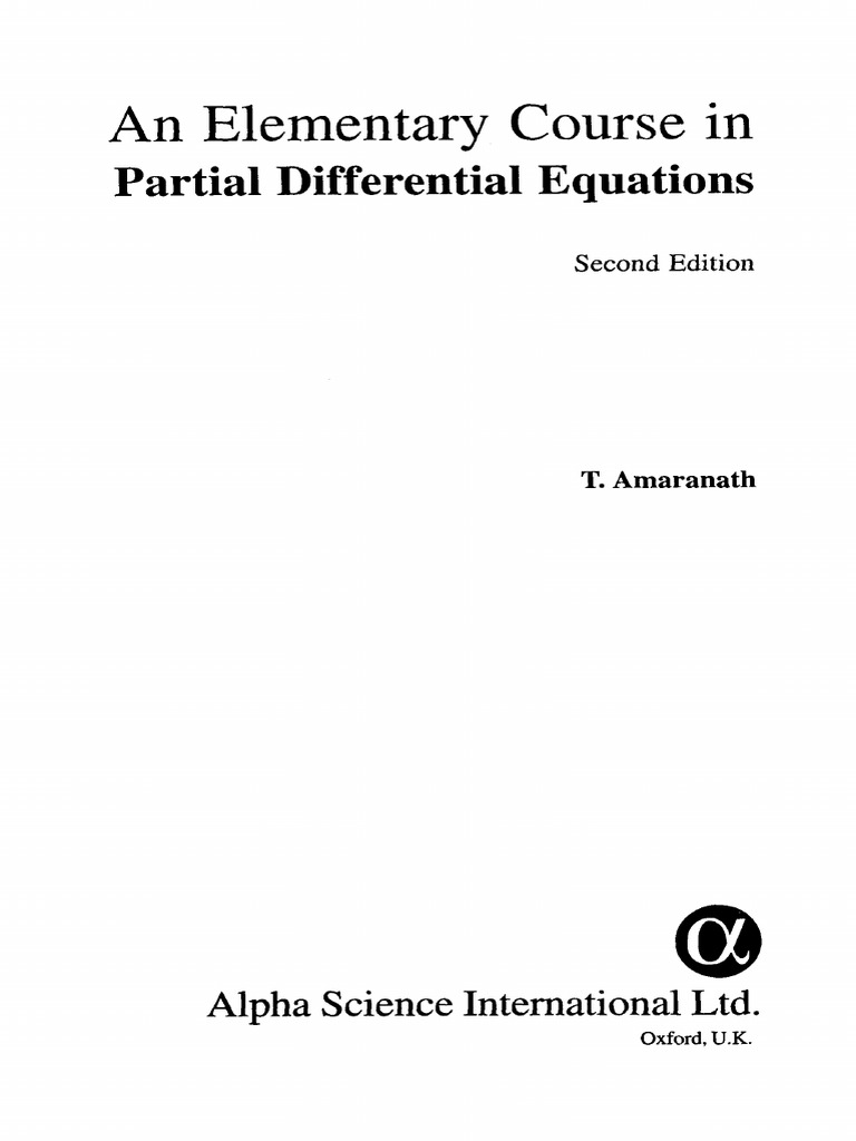 Pde Book T Amarnath PDF Partial Differential Equation Fourier Transform
