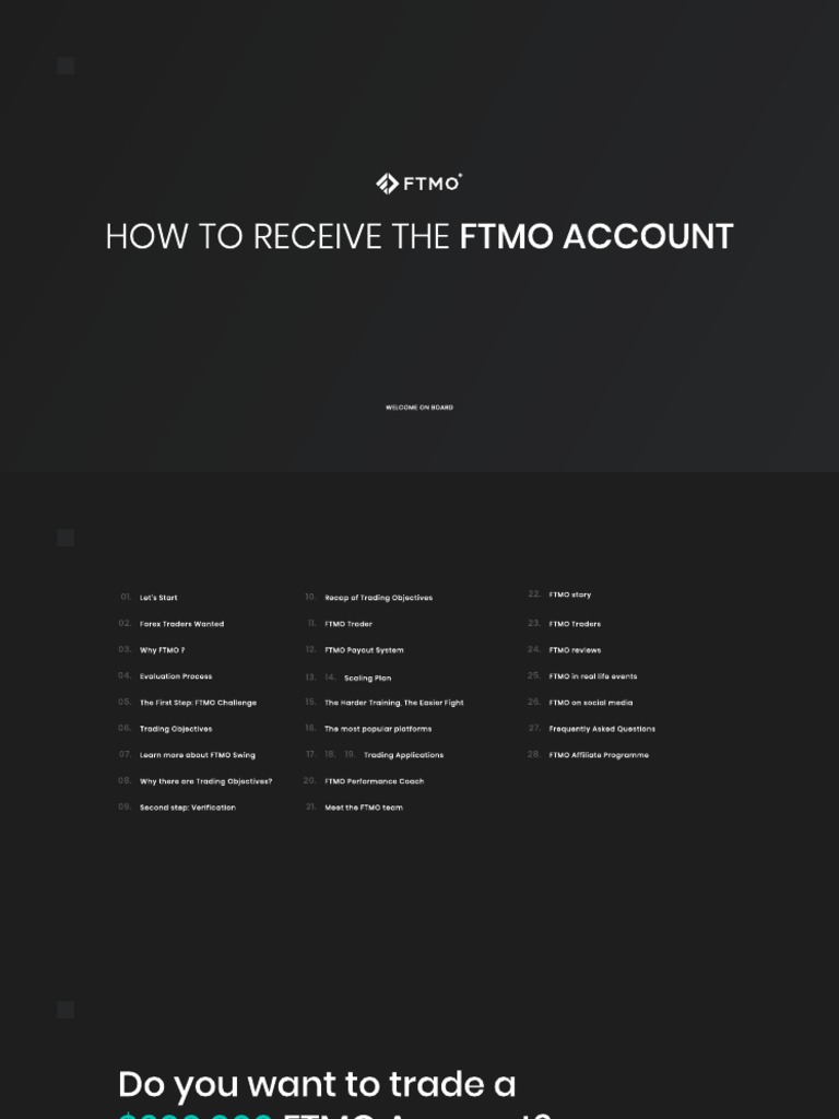 Ebook How To Receive Ftmo - Account | PDF | Trade | Algorithmic Trading
