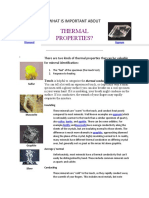 Thermal Properties?: What Is Important About