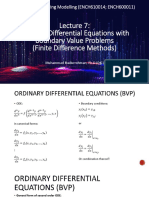 Lec07 - Ordinary Differential Equations (BVP) - Finite Difference Methods