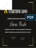 Certificado: Lucas Costa