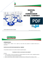 Manual do Fornecedor Methal Company