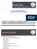 CSC4133 Software Quality and Testing Review Class