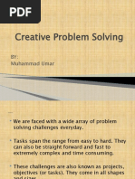 Creative Problem Solving: BY: Muhammad Umar