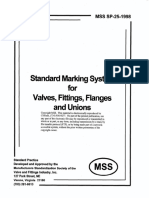 Marking System for Valves, Fiting, Flanges and Union - MSS SP-25-1998