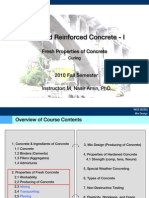 Plain and Reinforced Concrete - I: Fresh Properties of Concrete