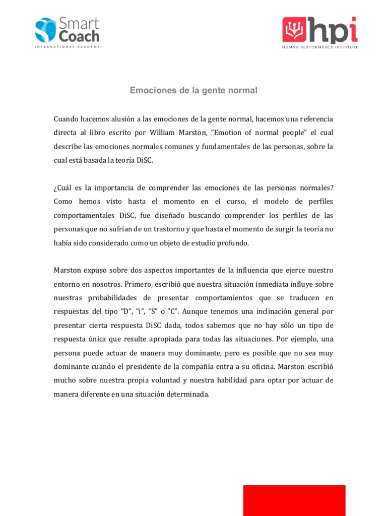 Emociones de La Gente Normal | PDF | Las emociones | La naturaleza humana