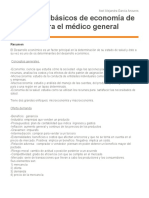 Conceptos Básicos de Economía de La Salud para El Médico General