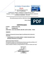 Certificado Owen Food