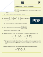 Ejercicios de álgebra lineal con matrices - Primera evaluación