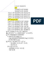 A. FV $1000 (1+0.1) B. 5% Interest Rate