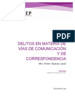 Delitos en Materia de Vías de Comunicación y de