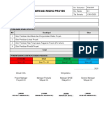 Klasifikasi Risiko Proyek: Proyek Unit Bisnis Penilaian Risiko Proyek NO Deskripsi Skor