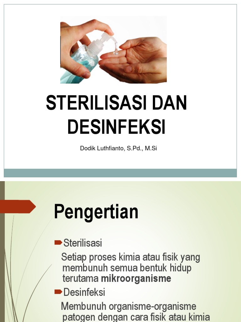Sterilisasi Dan Desinfeksi | PDF