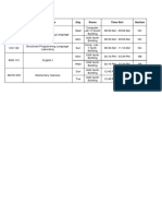 Formal Code Course Title Day Room Time Slot Section