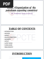 OPEC (Organization of The: Petroleum Exporting Countries)