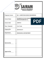 Elements of Civil Engineering and Mechanics Module