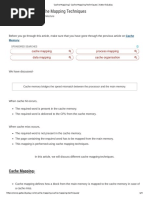 Cache Mapping - Cache Mapping Techniques - Gate Vidyalay