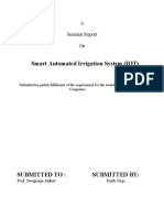 Smart Automated Irrigation System (IOT) : A Seminar Report On