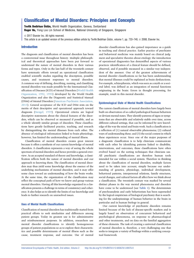 Mental Disorder Classification Overview | PDF | Diagnostic And ...