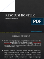 Perkuliahan - (Bagian 1, Memahami Konflik) Mendefinisikan Resolusi Konflik