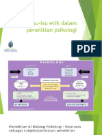 10 - Isu-Isu Etik Dalam Penelitian Psikologi