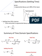 Settling Time (2%) Criterion - Time Consumed in Exponential Decay Up To 98% of The Input