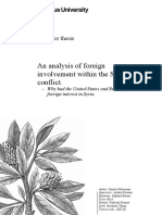 An Analysis of Foreign Involvement Within The Syria Conflict