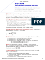 Properties of Quadratic Functions