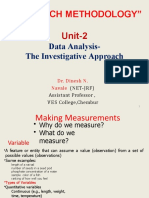 "Research Methodology": Data Analysis-The Investigative Approach