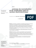 Organismes de normalisation et de certification dans le secteur électrotechnique