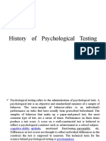 A Brief History of Psychological Testing
