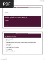 Unit 5: Linear Data Structure - Queues