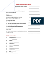 Unit 39 Laughing and Crying: Fill in The Correct Preposition