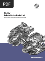 Meritor Axle & Brake Parts List: TM Series Axles Including Disc and Drum Brake Variants