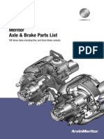 Meritor Axle & Brake Parts List: TM Series Axles Including Disc and Drum Brake Variants