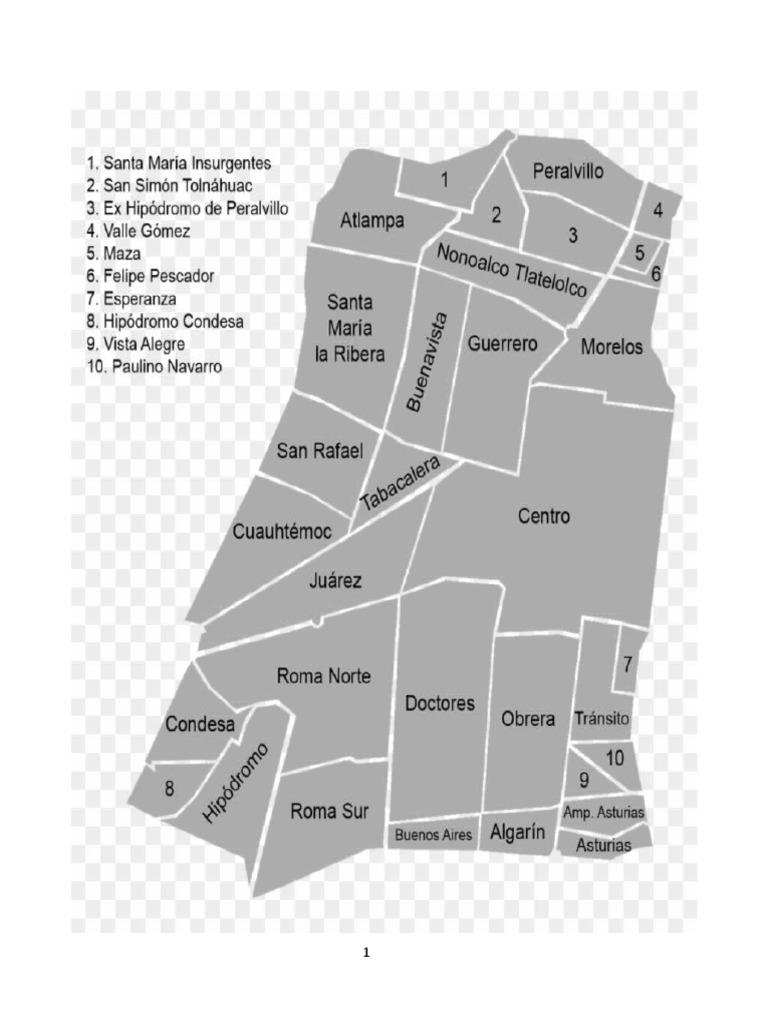 Mapa Delegación Cuauhtémoc PDF