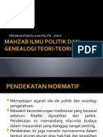 Mazhab Ilmu Politik Dan Genealogi Teori