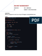 Lab MST Worksheet: Name: - Manav Khambhayata UID: - 20BCS3413 CLASS: - PH20BCS-611/A Subject: - Data Structures