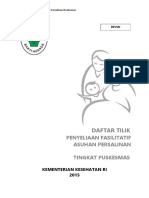 Daftar Tilik PF Asuhan Persalinan Tingkat Puskesmas