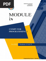 Module in CC102 Computer Programming 1