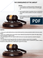 Positive and Negative Impacts of a Lawsuit